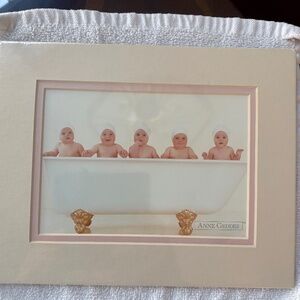 Vintage 1993 Anne Geddes Bath Tub Babies Picture